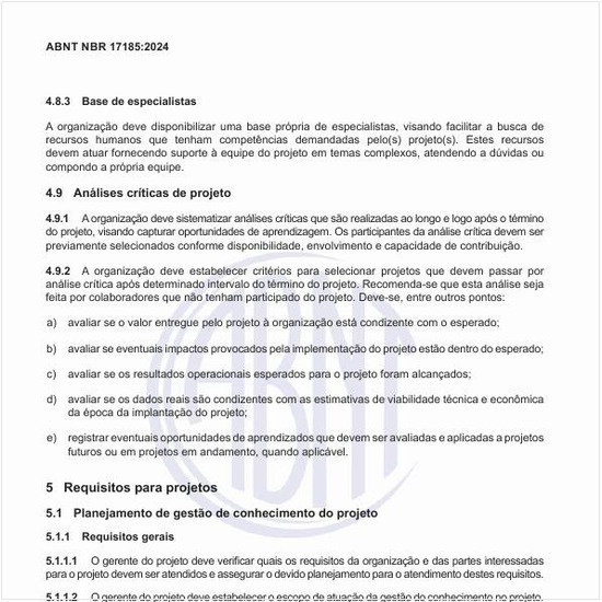 Como deve ser realizado o planejamento de gestão de conhecimento do projeto?