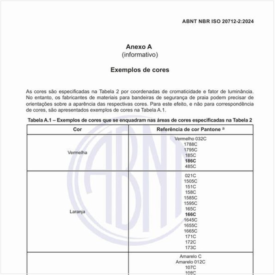 Quais são os exemplos de cores?