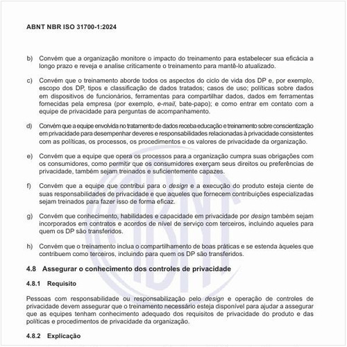 Por que se deve assegurar o conhecimento dos controles de privacidade?