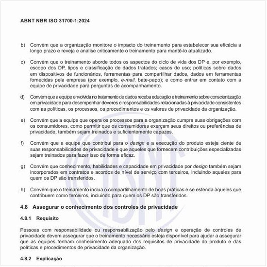 Por que se deve assegurar o conhecimento dos controles de privacidade?