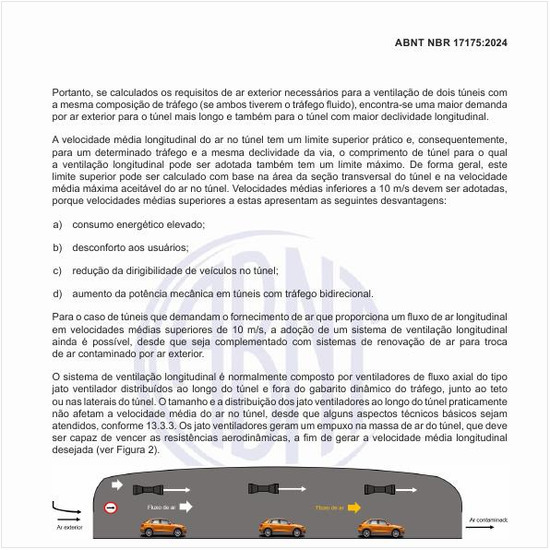 Como deve ser executada a ventilação longitudinal por meio de jato ventiladores (operação normal)?