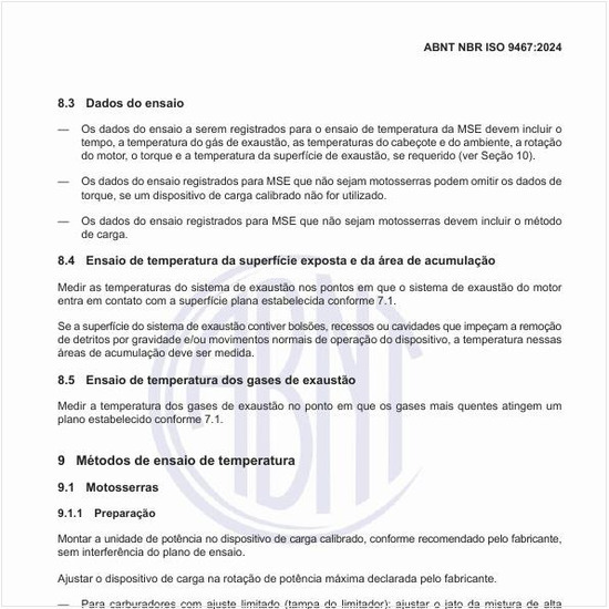 Como executar o ensaio de temperatura da superfície exposta e da área de acumulação?
