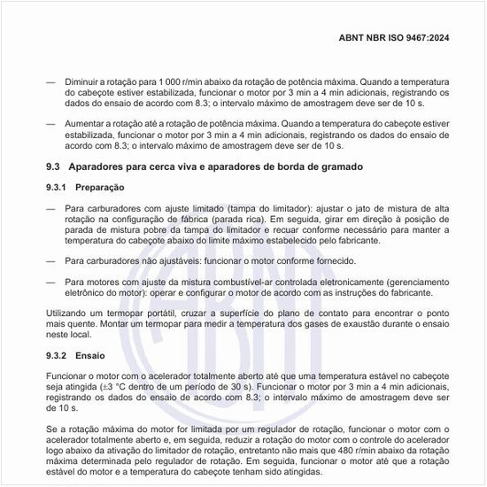 Como proceder nos ensaios dos aparadores para cerca viva e aparadores de borda de gramado?
