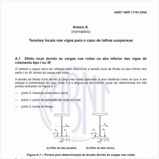 Quais são os pontos para determinação da tensão devido às cargas nas rodas?