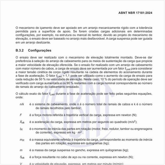 Por que o ensaio deve ser realizado com o mecanismo de elevação totalmente montado?