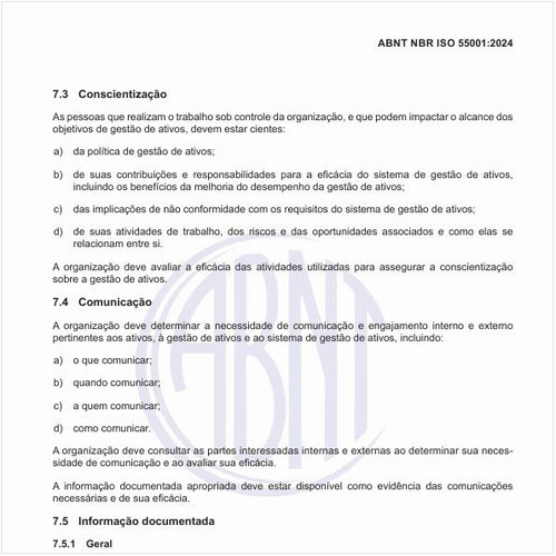 Por que incluir a informação documentada?