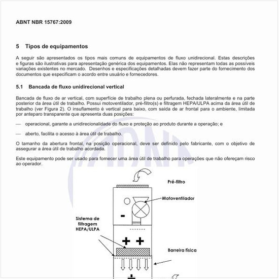 Como é uma bancada de fluxo unidirecional vertical?