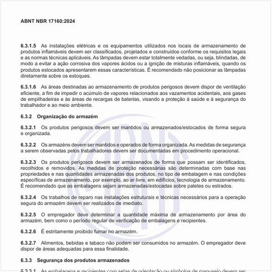 Como deve ser a organização do armazém?