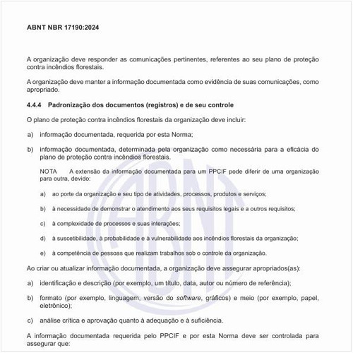 Qual é a padronização dos documentos (registros) e de seu controle?