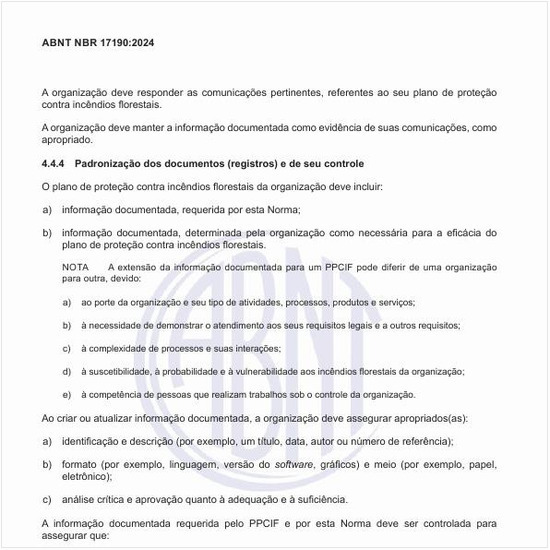 Qual é a padronização dos documentos (registros) e de seu controle?