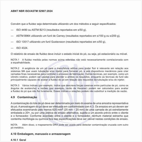 Por que se deve determinar a contaminação do lote de pó?