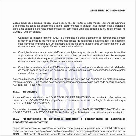 Como fazer a identificação de potenciais diâmetros e componentes de superfícies conectáveis ou contatáveis?