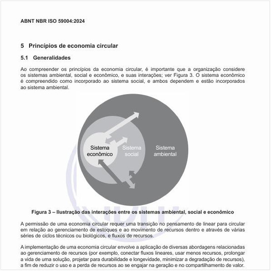 Como pode ser feita uma ilustração das interações entre os sistemas ambiental, social e econômico?