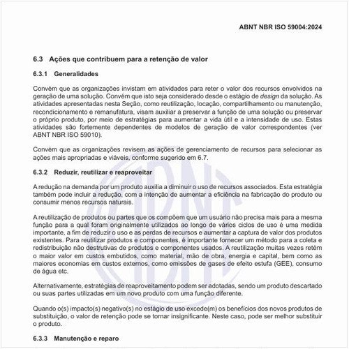 Quais são as ações que contribuem para a retenção de valor?