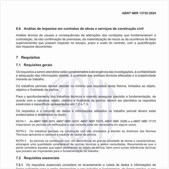 O que representa a análise de impactos em contratos de obras e serviços de construção civil?