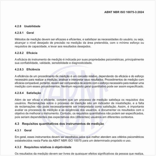 O que representa a usabilidade dos métodos de medição?