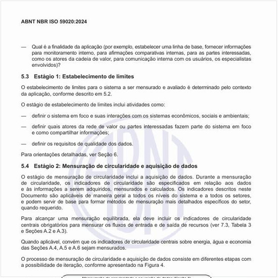 Quais são as etapas do processo de mensuração de circularidade e aquisição de dados?