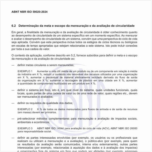 Como fazer a determinação da meta e escopo da mensuração e da avaliação de circularidade?