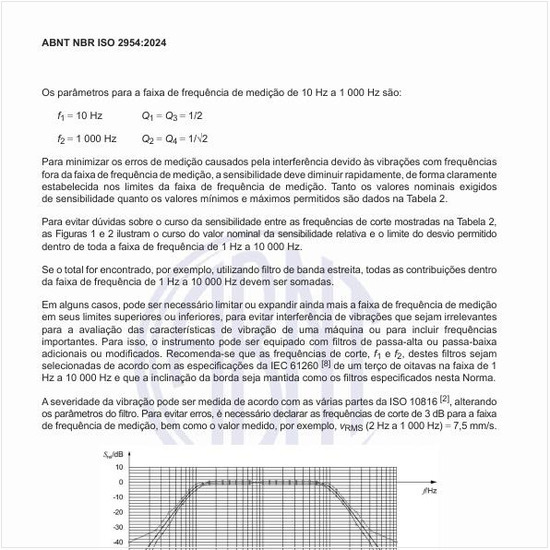 Quais são os valores nominais em decibéis de sensibilidade relativa e limites de desvios permitidos?