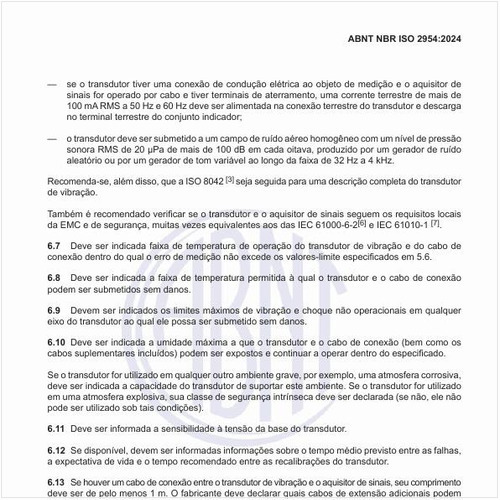 Quais são os requisitos para o instrumento indicador de vibração?