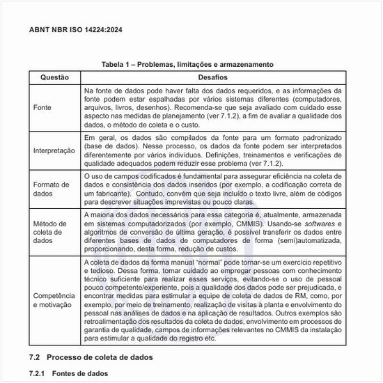Quais são os problemas, limitações e armazenamento da qualidade dos dados?