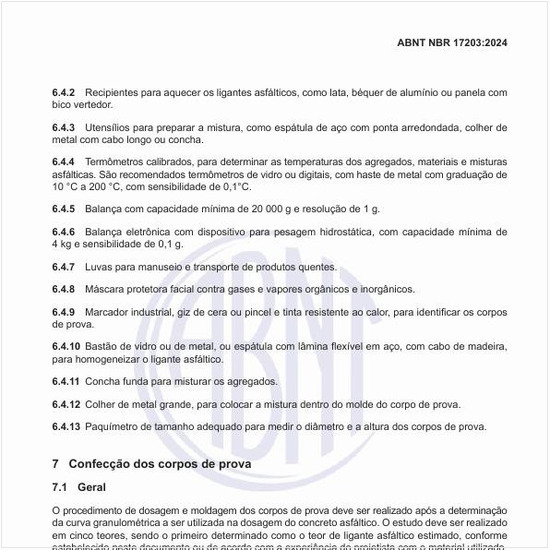 Como deve ser a confecção dos corpos de prova?