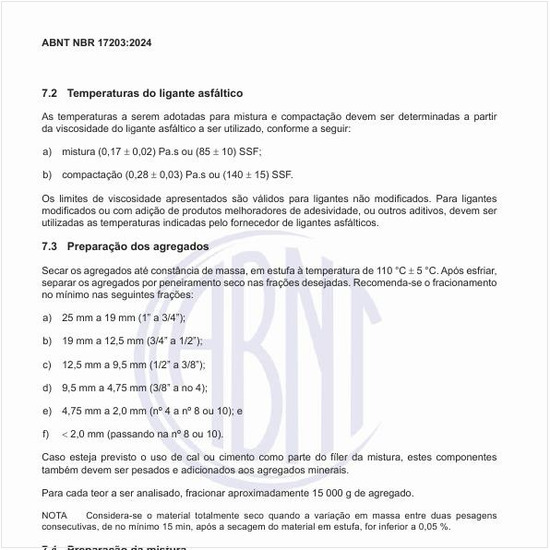 Como deve ser executada a preparação da mistura?