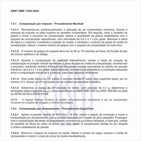 Por que usar a compactação por impacto, procedimento Marshall?