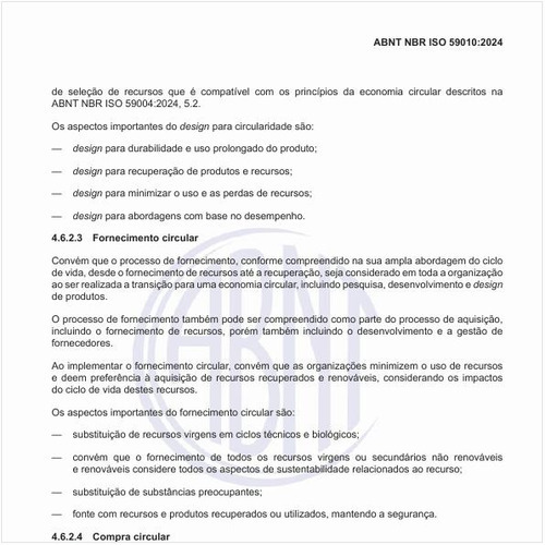 O que representa o fornecimento circular?