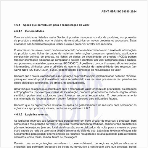 Quais são as ações que contribuem para a recuperação de valor?