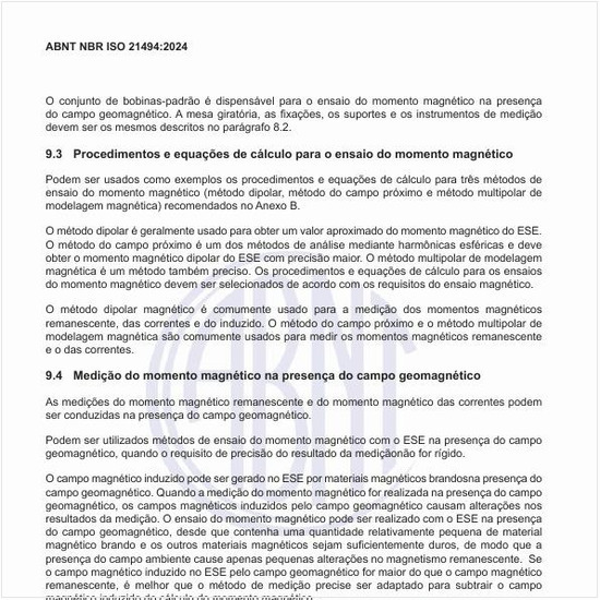 Quais são os procedimentos e as equações de cálculo para o ensaio do momento magnético?