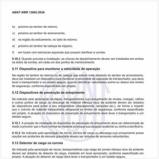 Em que situações deve ser instalado o detector de rasgo na correia?