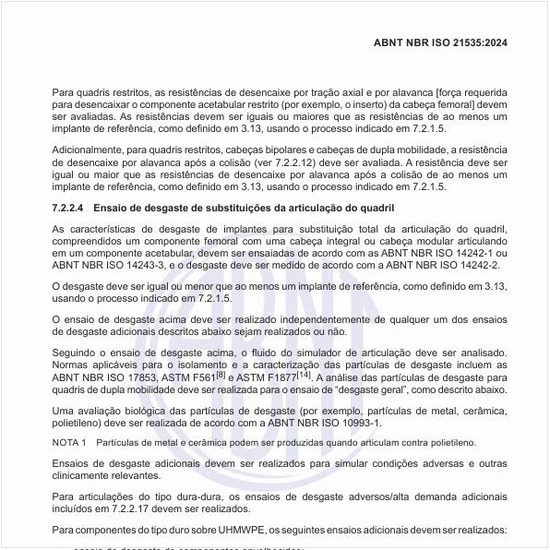 Por que fazer o ensaio de desgaste de substituições da articulação do quadril?