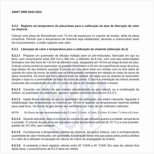 Como deve ser a liberação de calor e temperatura para a calibração da chaminé?