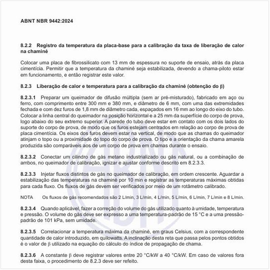 Como deve ser a liberação de calor e temperatura para a calibração da chaminé?