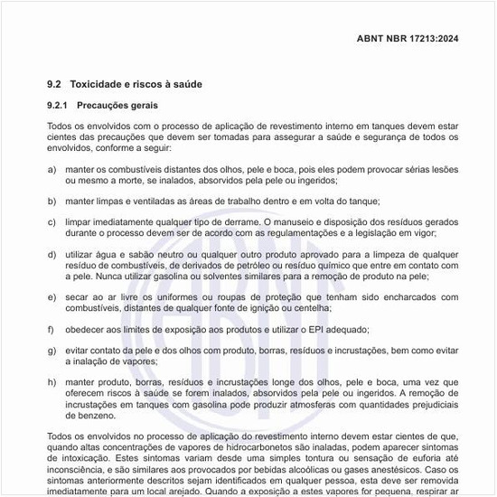 Quais são as precauções para a aplicação de revestimento interno em tanques?