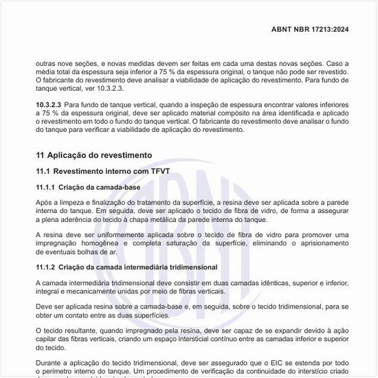 Como aplicar o revestimento interno com TFVT?