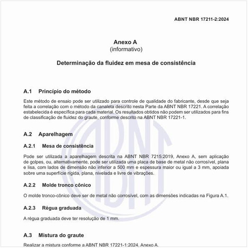 Como fazer a determinação da fluidez em mesa de consistência?