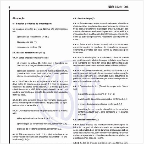 Como deve ser feita a inspeção dos produtos?