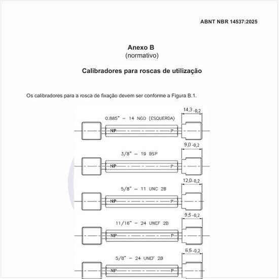 Quais são os calibradores para roscas de utilização?