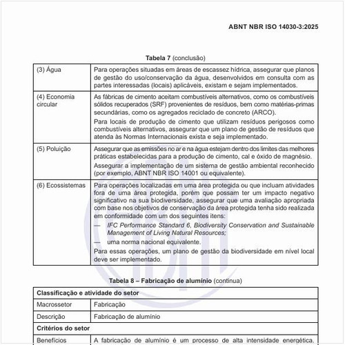 Qual deve ser a taxonomia para a fabricação de alumínio?