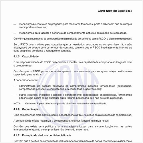 Por que é responsabilidade do PSCO desenvolver e manter uma capabilidade apropriada ao longo de todo o compromisso?