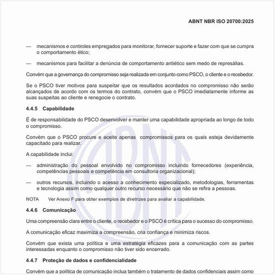 Por que é responsabilidade do PSCO desenvolver e manter uma capabilidade apropriada ao longo de todo o compromisso?