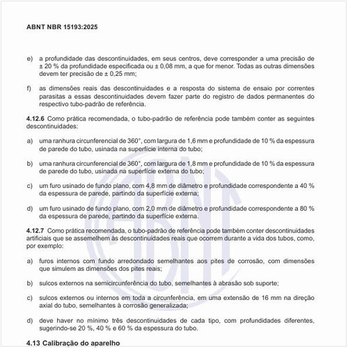 Como deve ser feita a calibração da instrumentação eletrônica do sistema de ensaio por correntes parasitas?