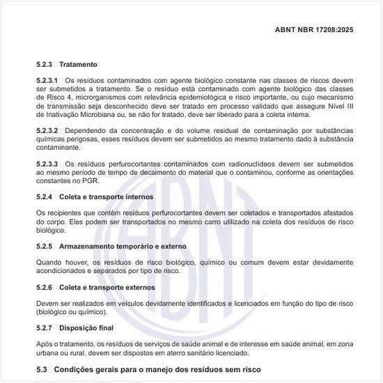 Quais são as condições gerais para o manejo dos resíduos sem risco?