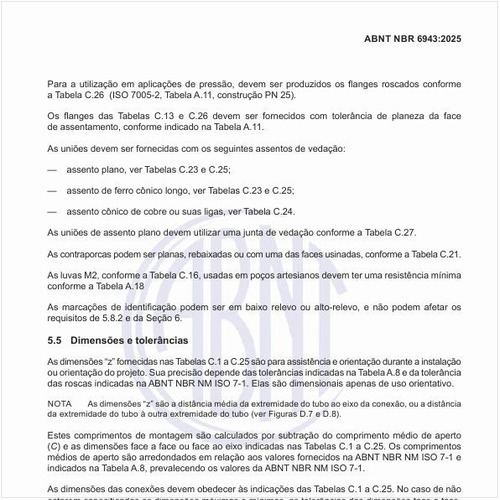 O que representam as dimensões e as tolerâncias das conexões?