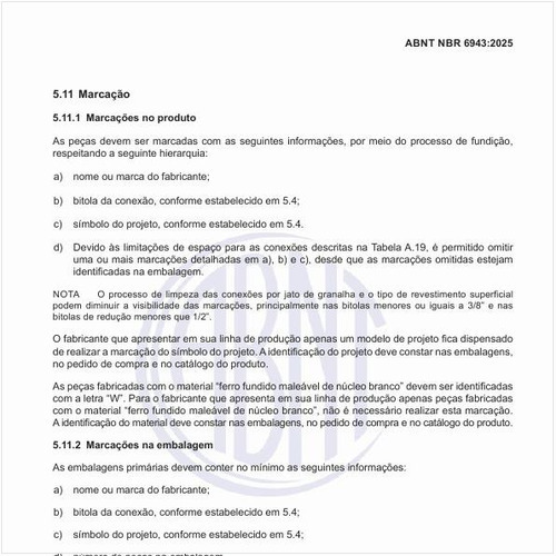 Quais devem ser as marcações no produto?