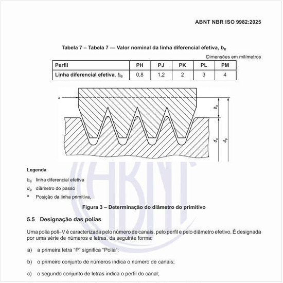 Qual é o valor nominal da linha diferencial efetiva?