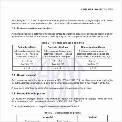 Quais devem ser as potências esféricas e cilíndricas?