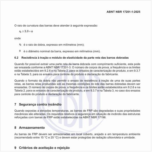 Como calcular o raio de curvatura das barras?